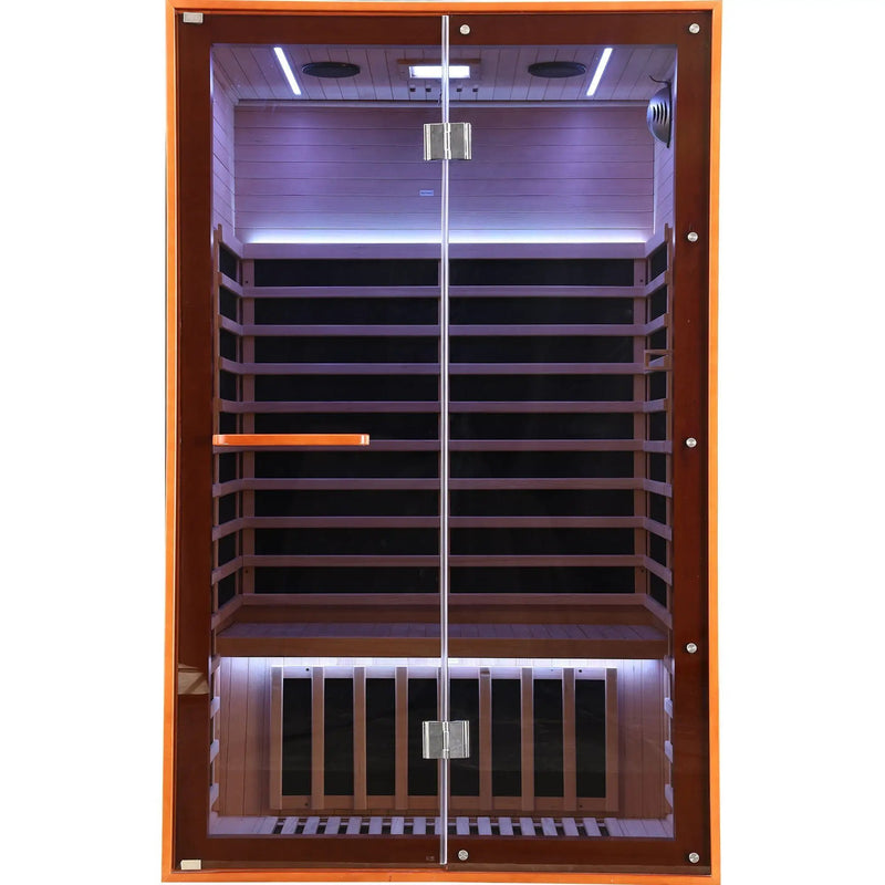 Double Sauna Room With Carbon Heating Plates - American White Oak by HouseOfZazla
