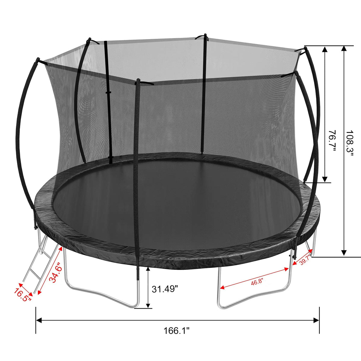 14FT Trampoline with Enclosure by HouseOfZazla