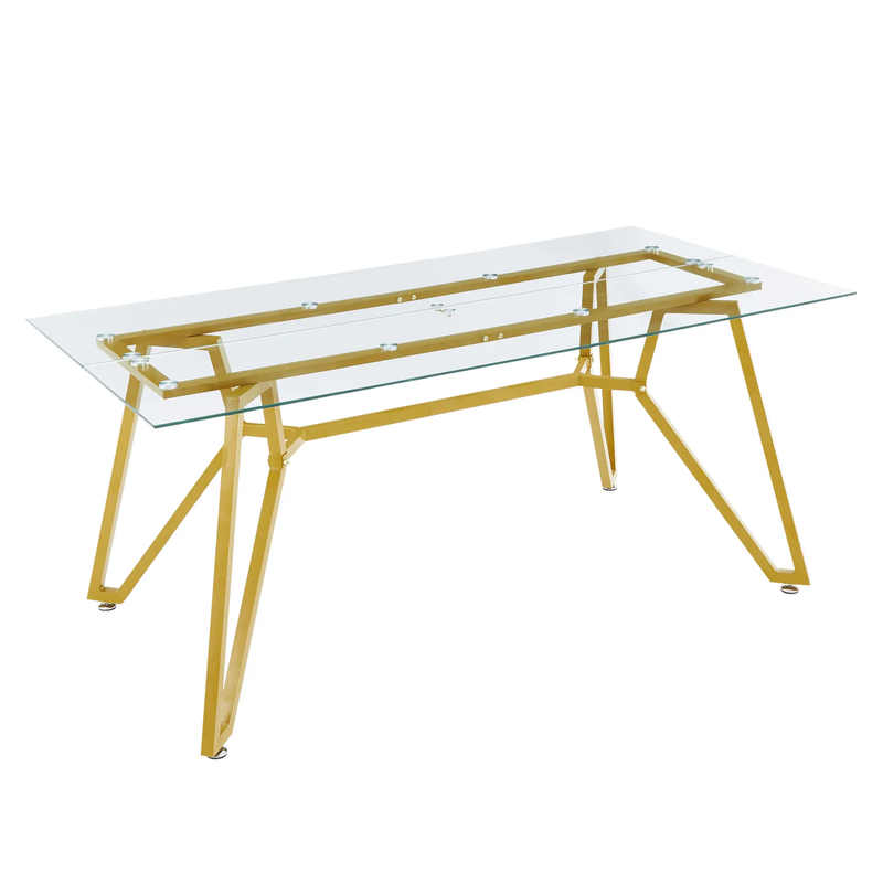 70.9-Inch Rectangular Glass Dining Table by HouseOfZazla