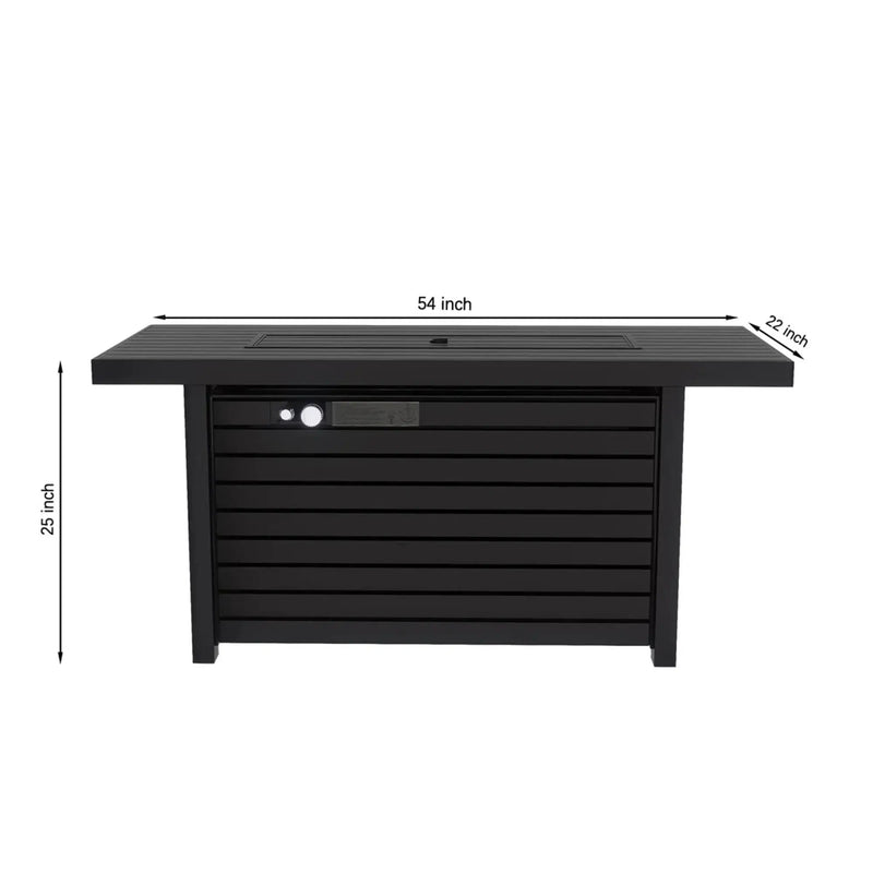 Outdoor Fire Pit Table & Lid - Black by HouseOfZazla