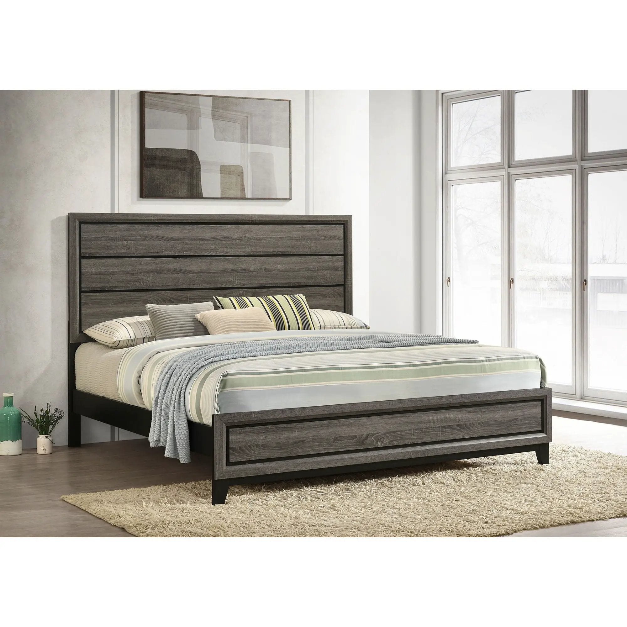 Carina - Eastern King Bed - Oak by HouseOfZazla
