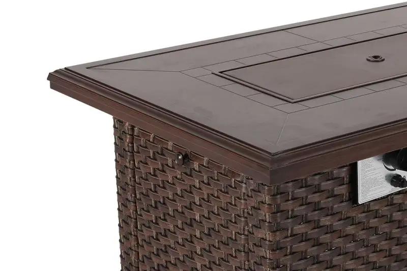 Brooks Wicker Firepit Table by Outdoor-USA®