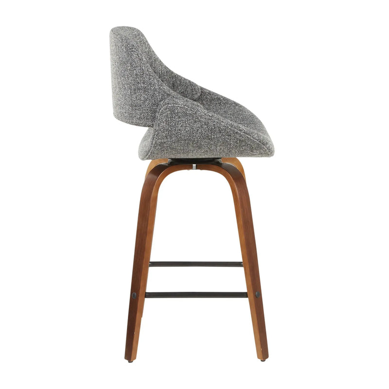 Fabrico - Mid-Century Modern, Counter Stool (Set of 2) by HouseOfZazla