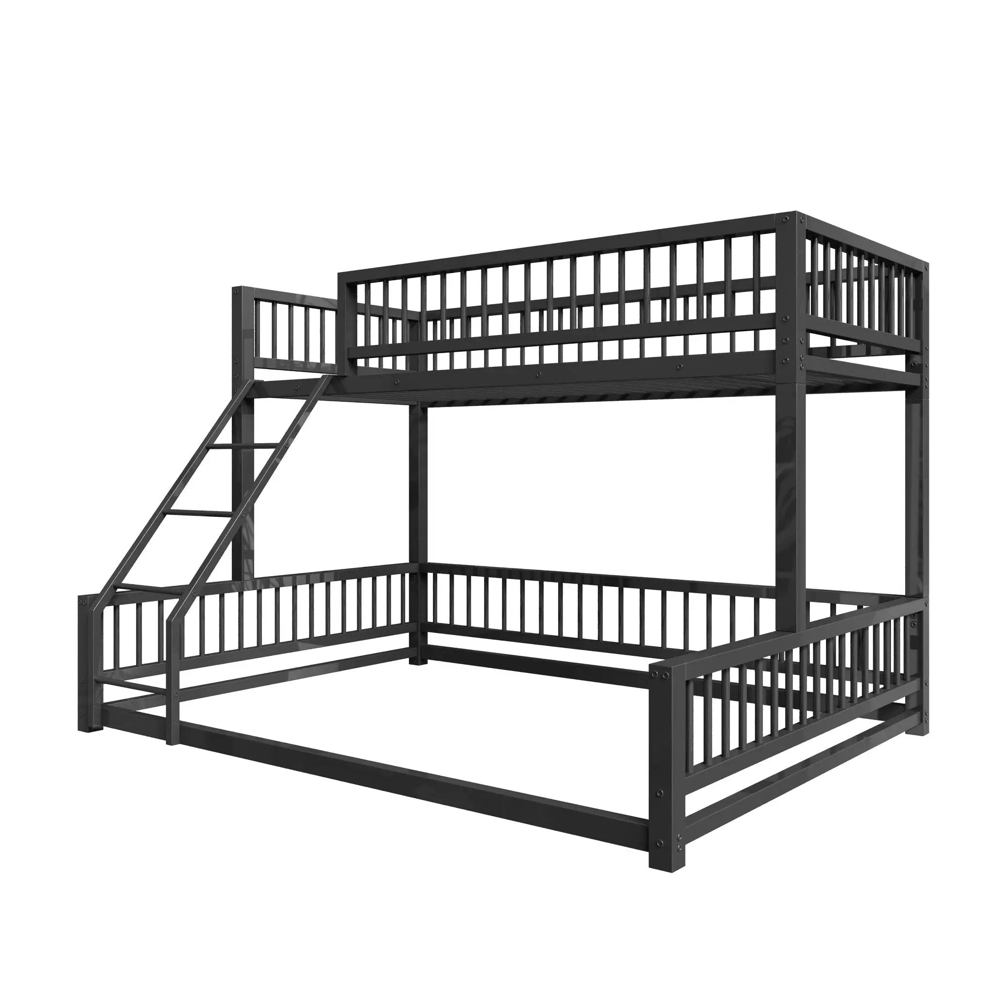 Bunk Bed With Ladder And Safety Guardrails by HouseOfZazla