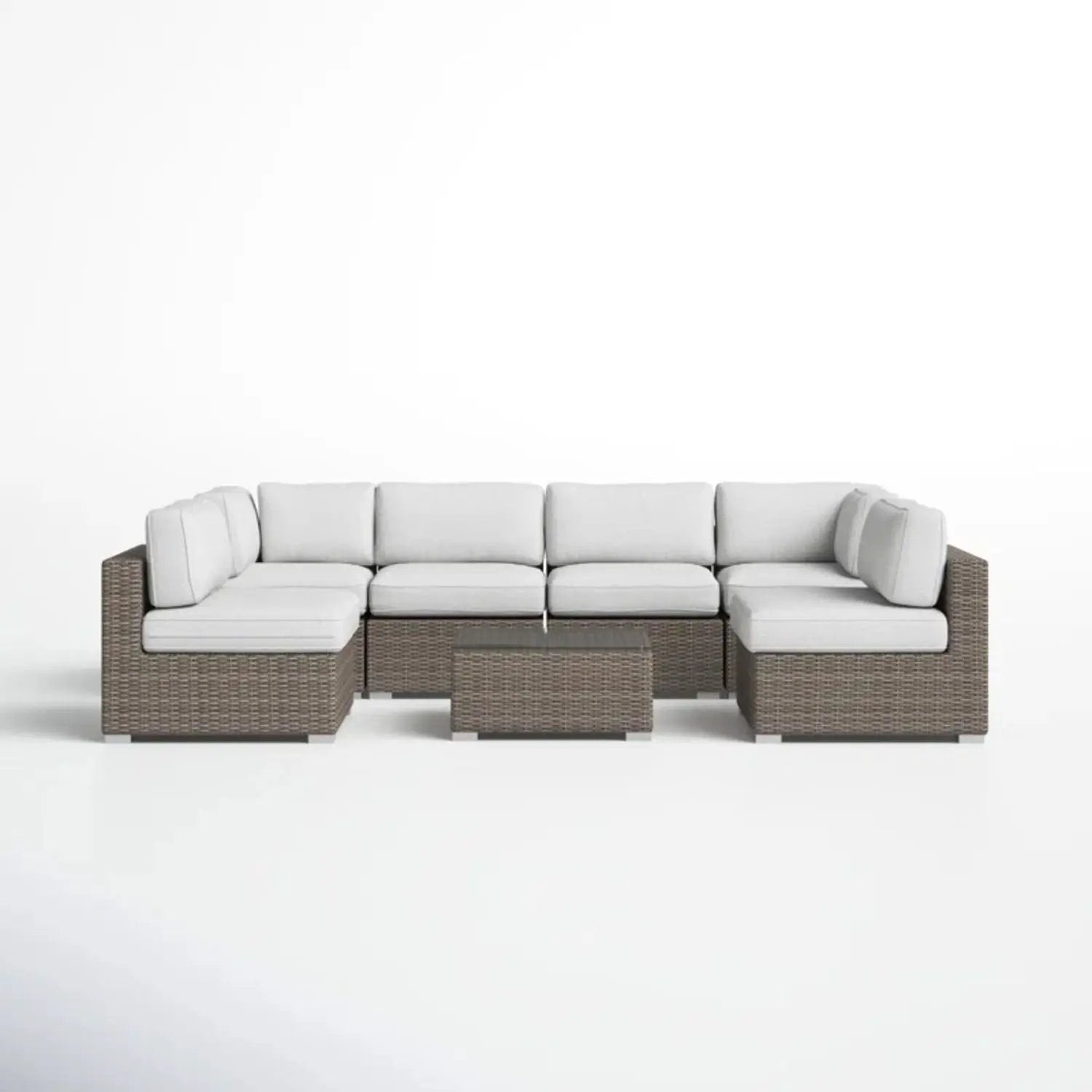 Seating Set With Cushions Handcrafted Wicker Design by Unique Piece Furniture