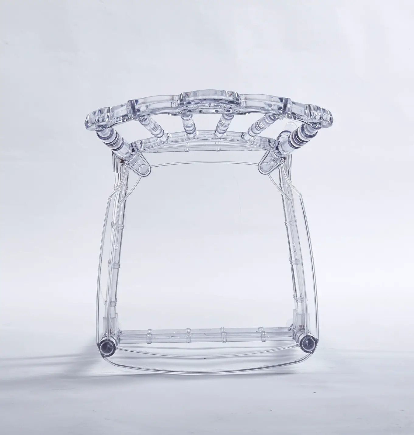Dining Chair With Plastic Seat, Welding Chair (Set of 4) - Transparent by HouseOfZazla