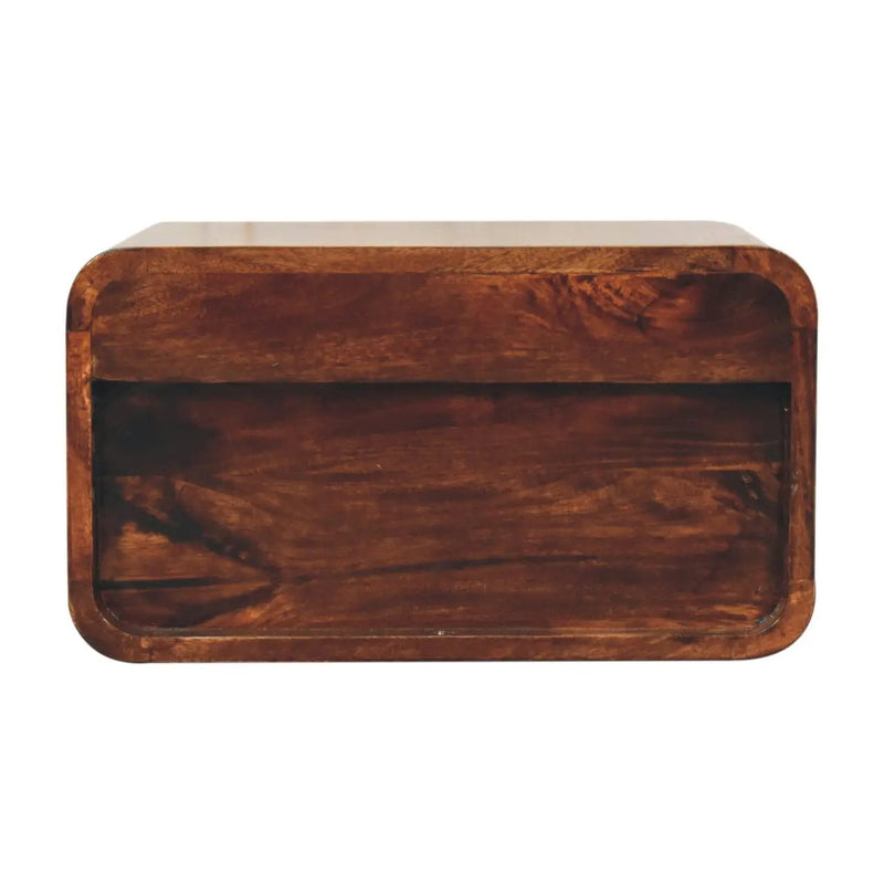 Solid Wood Curved California Nightstand by HouseOfZazla