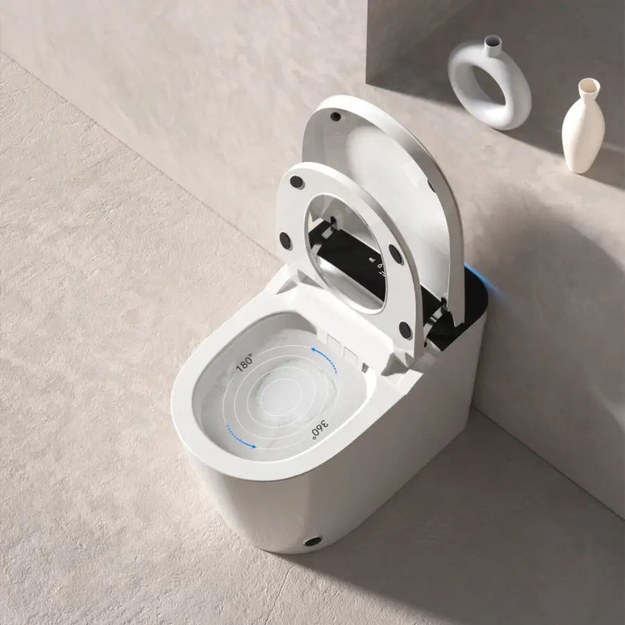 Fully Intelligent Toilet Household Fully Automatic Flip Cover by HouseOfZazla