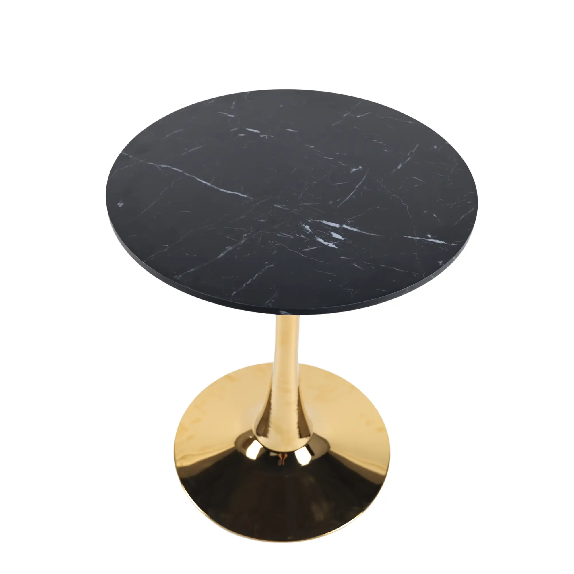 Mid-Century Black Marble Tulip Table by HouseOfZazla