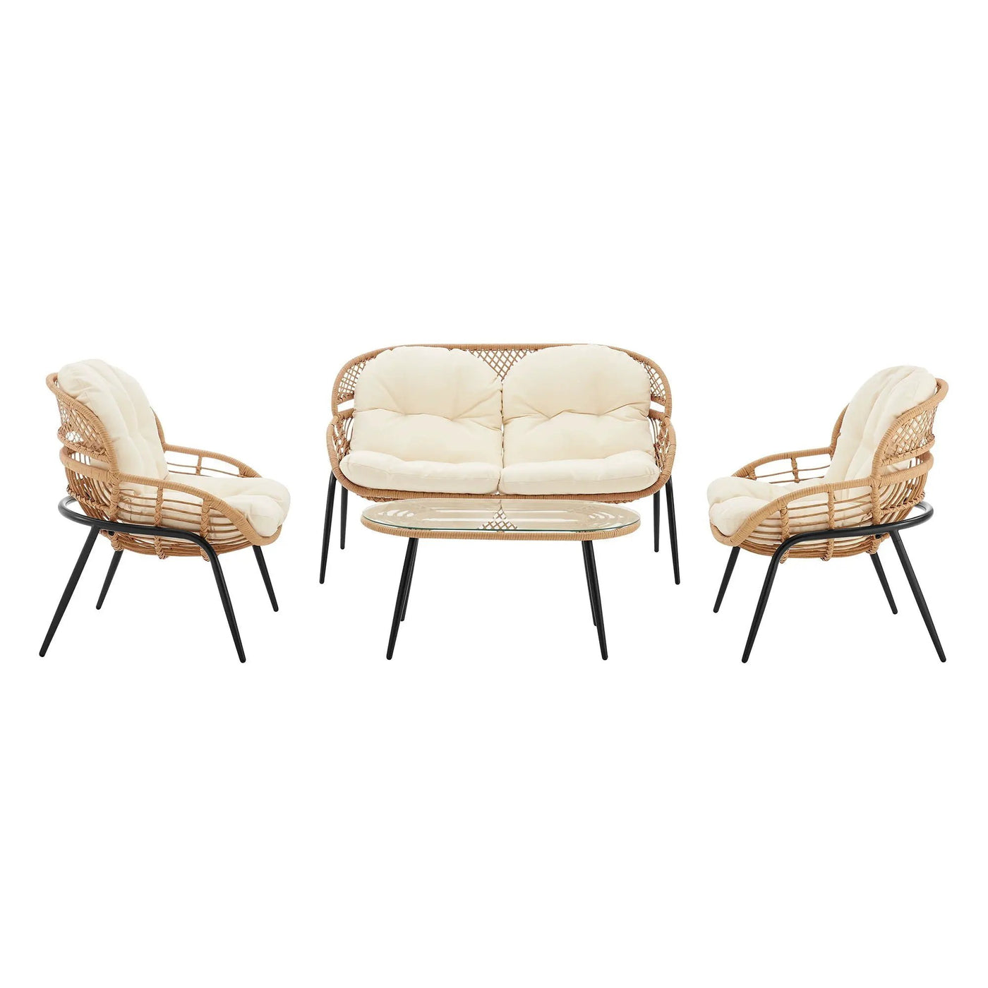Pine - 4 Piece Outdoor Conversation Set by HouseOfZazla