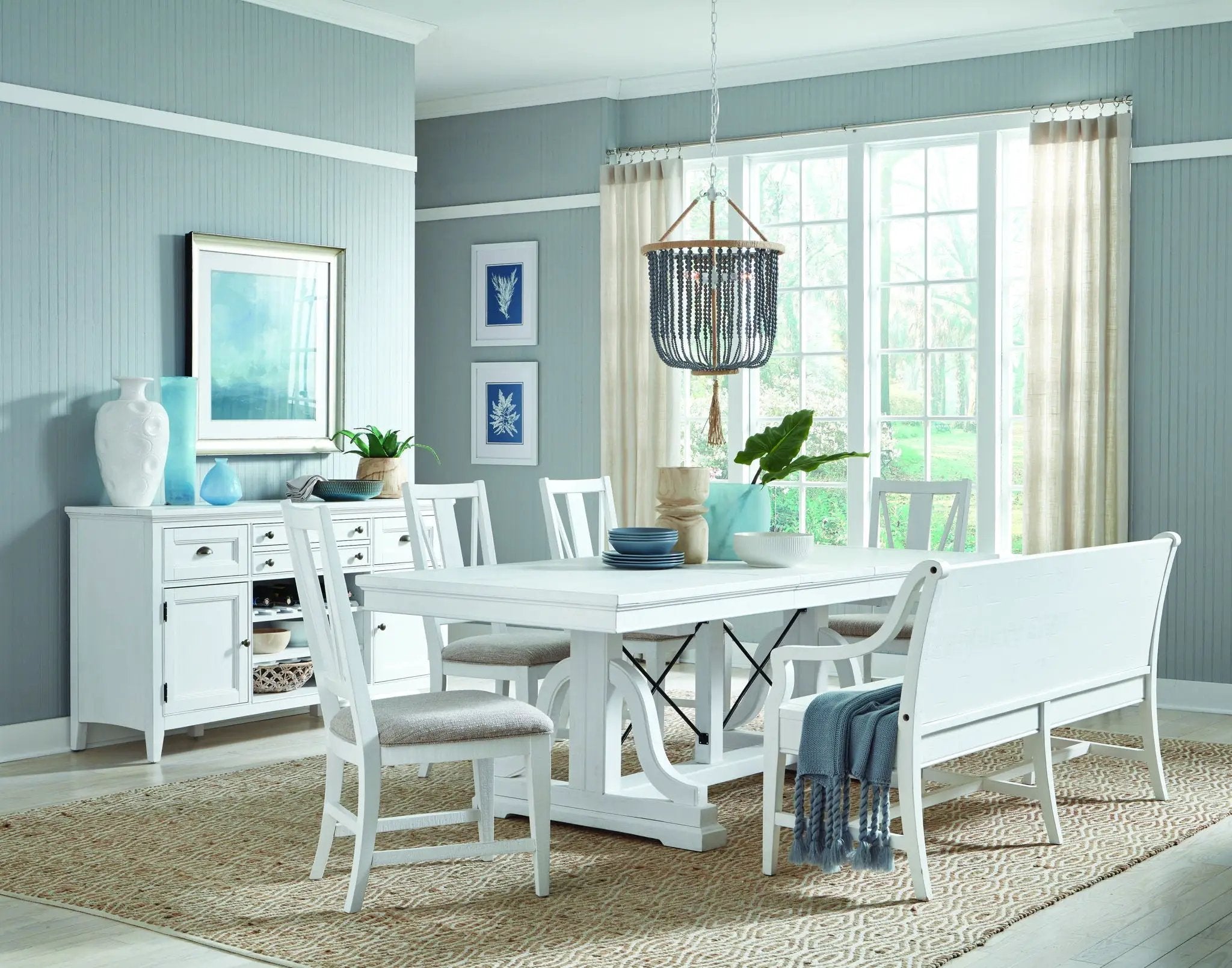 Heron Cove - Bench With Back - Chalk White by Unique Piece Furniture