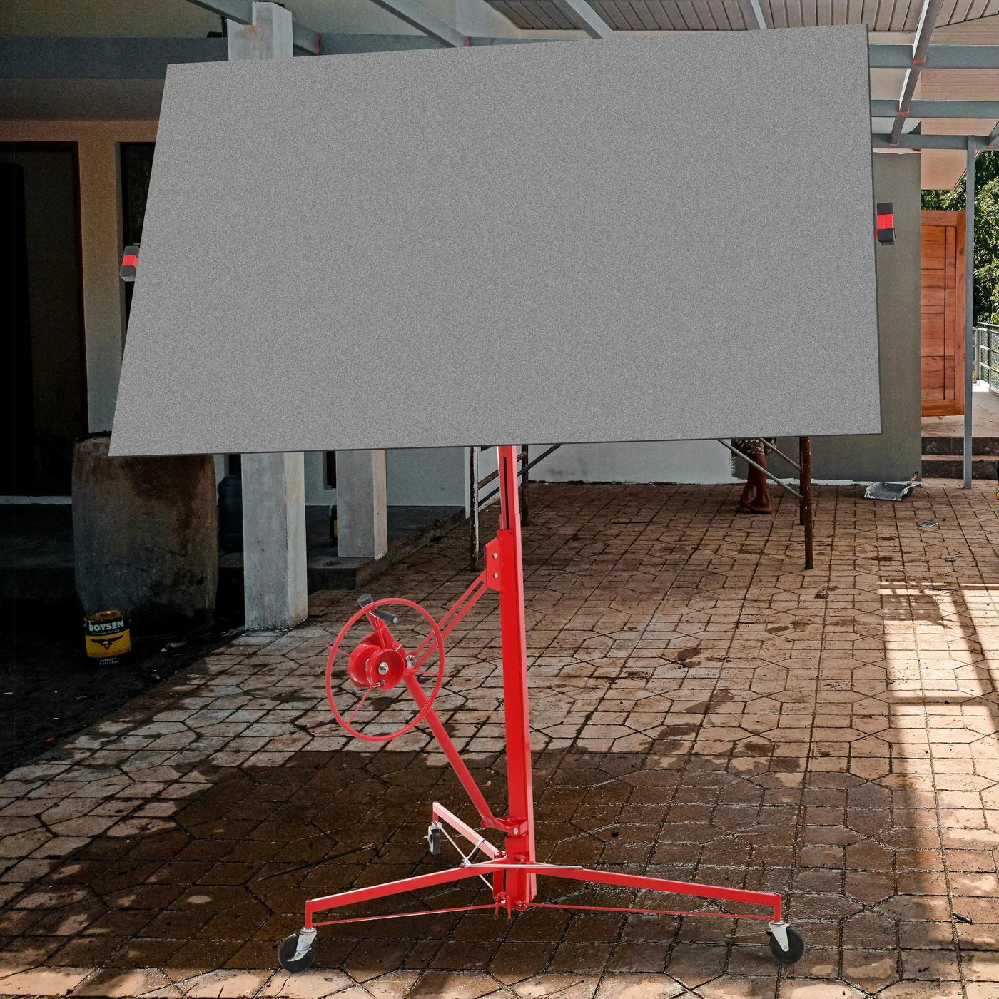 Drywall Lift Panel Hoist Jack Lifter with Caster Wheels and Telescopic Arm by HouseOfZazla