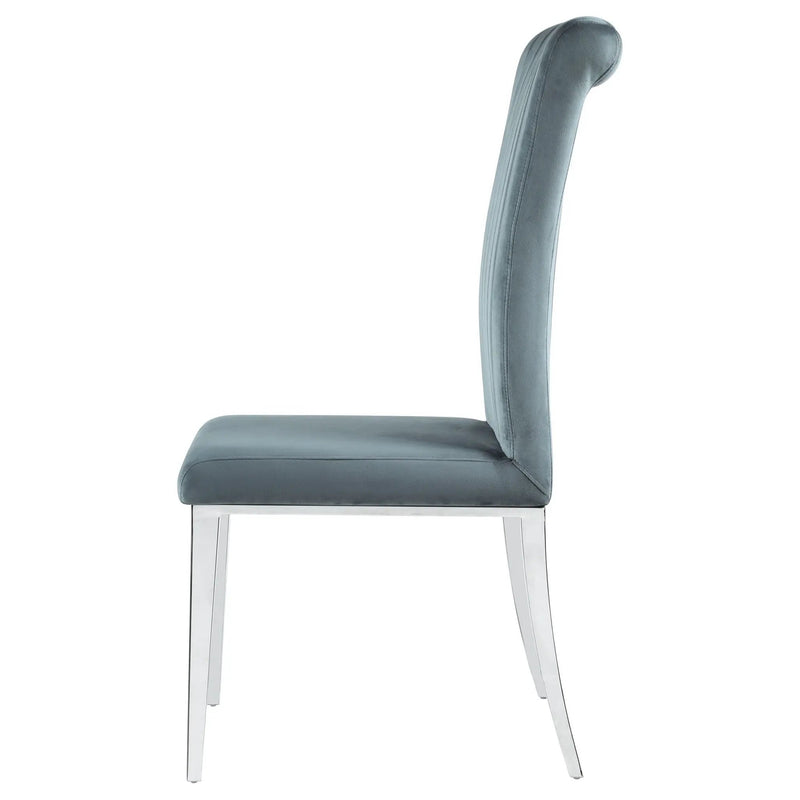 Tufted Side Upholstered Dining Chair (Set of 2) - Gray by HouseOfZazla
