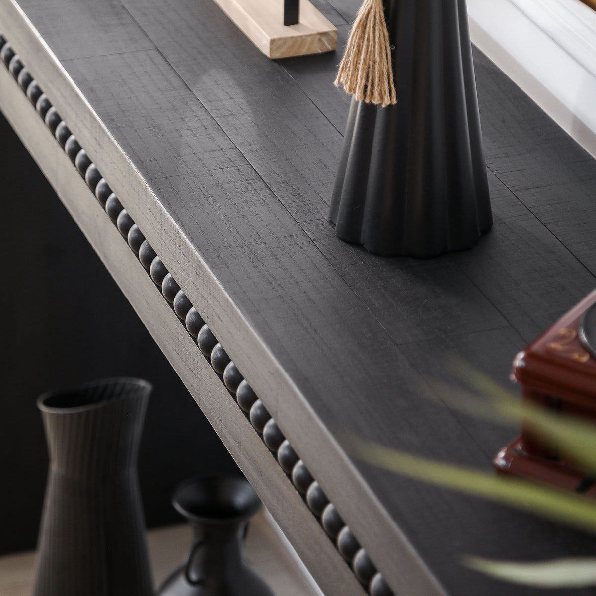 Modern Rustic Wood Table, Rectangular Living Room Center Table With Floating Top Design, photo 13 of 14