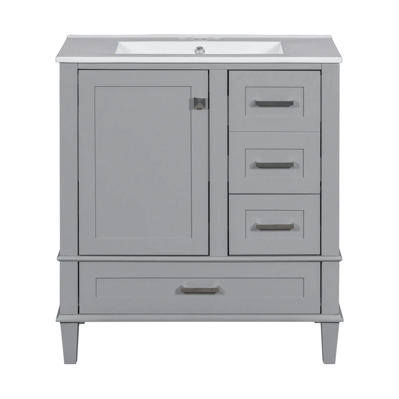 Bathroom Vanity, Modern Bathroom Cabinet With Sink Combo Set, Bathroom Storage Cabinet With A Soft Closing Door And 3 Drawers, Solid Wood Frame by Unique Piece Furniture