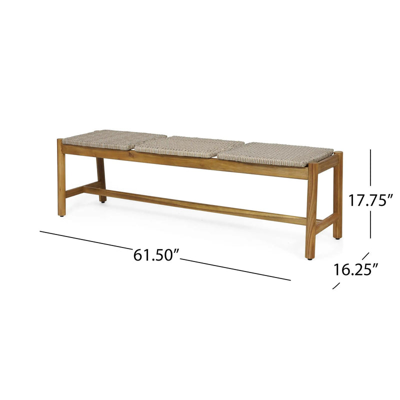 Cambria - 3 Seater Bench - Teak by HouseOfZazla