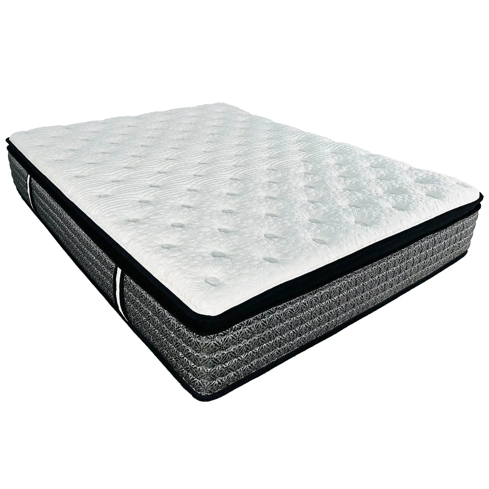 14" Premium Hybrid Mattress In A Box Plush Gel Memory Foam Top With Cooling Technology - Gray / White - Queen by HouseOfZazla