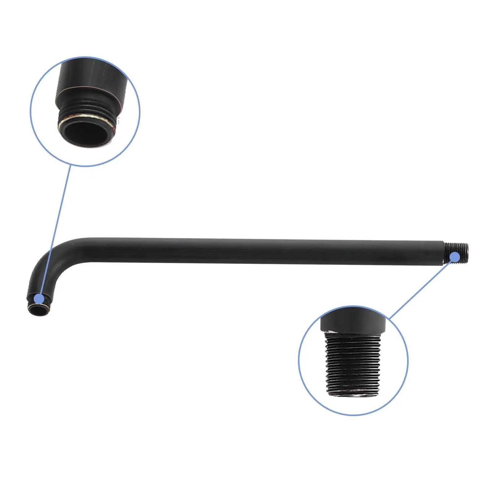 Oil Rubbed Bronze 16" Shower Arm With Flange, Stainless Steel, For Rain Shower Heads - Oil-Rubbed Bronze by HouseOfZazla