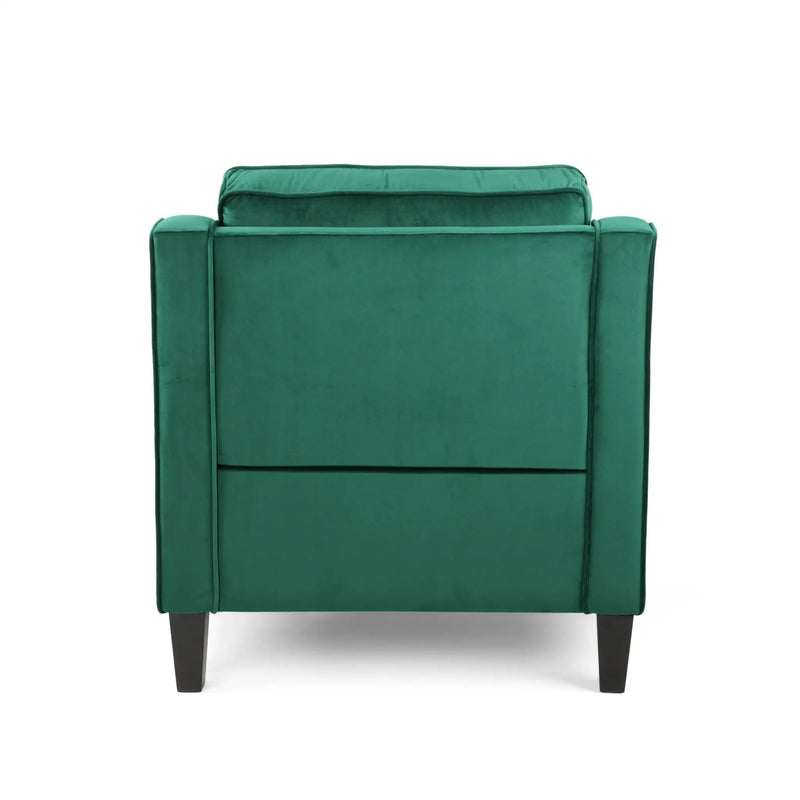 Green Velvet Upholstered Club Chair, photo 7 of 10