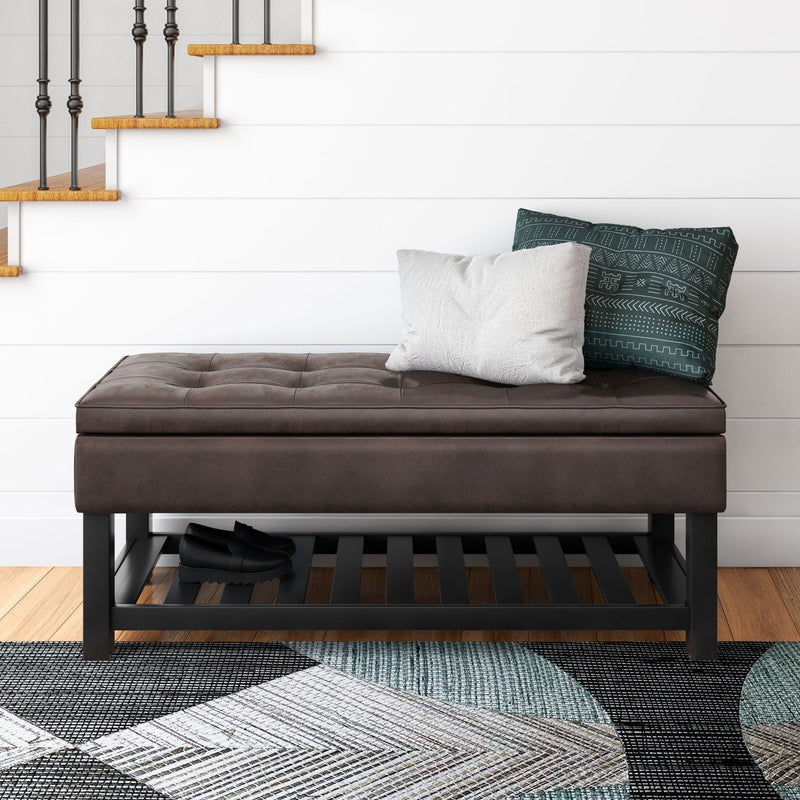 Cosmopolitan - Storage Ottoman Bench With Open Bottom by HouseOfZazla