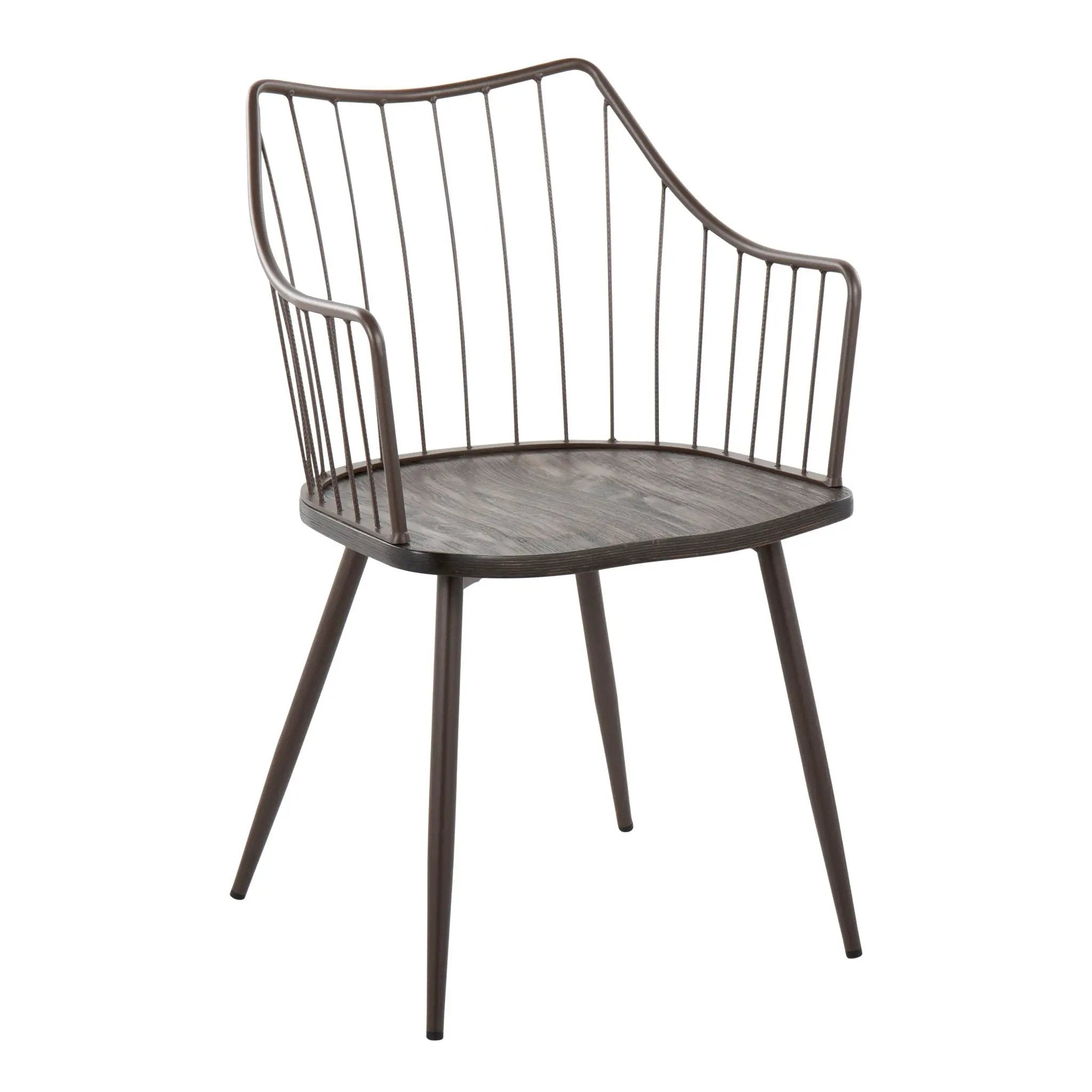 Dakota Winston - 5 Piece Contemporary Dining Set - Black / Brown / Dark Walnut by HouseOfZazla