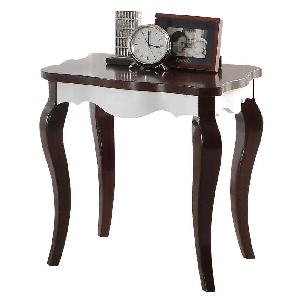 Mathias - End Table - White & Walnut by Unique Piece Furniture