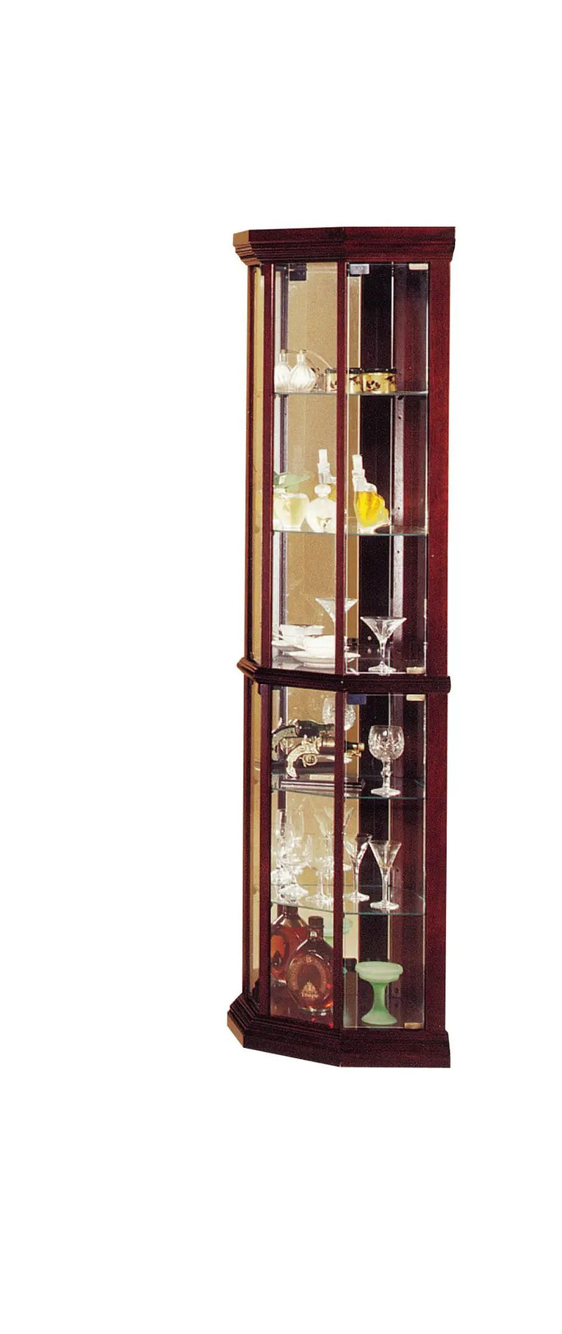 Huxley - Curio Cabinet (Corner) - Cherry by Unique Piece Furniture