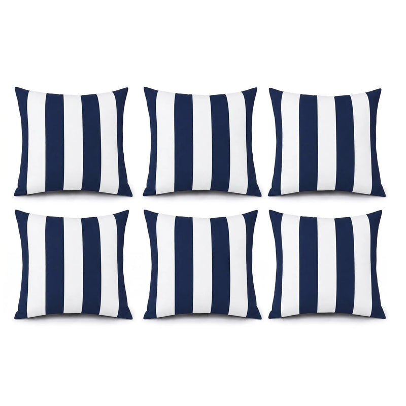 6 Pack Outdoor Pillow Covers – Water-Repellent Decorative Cushion Covers