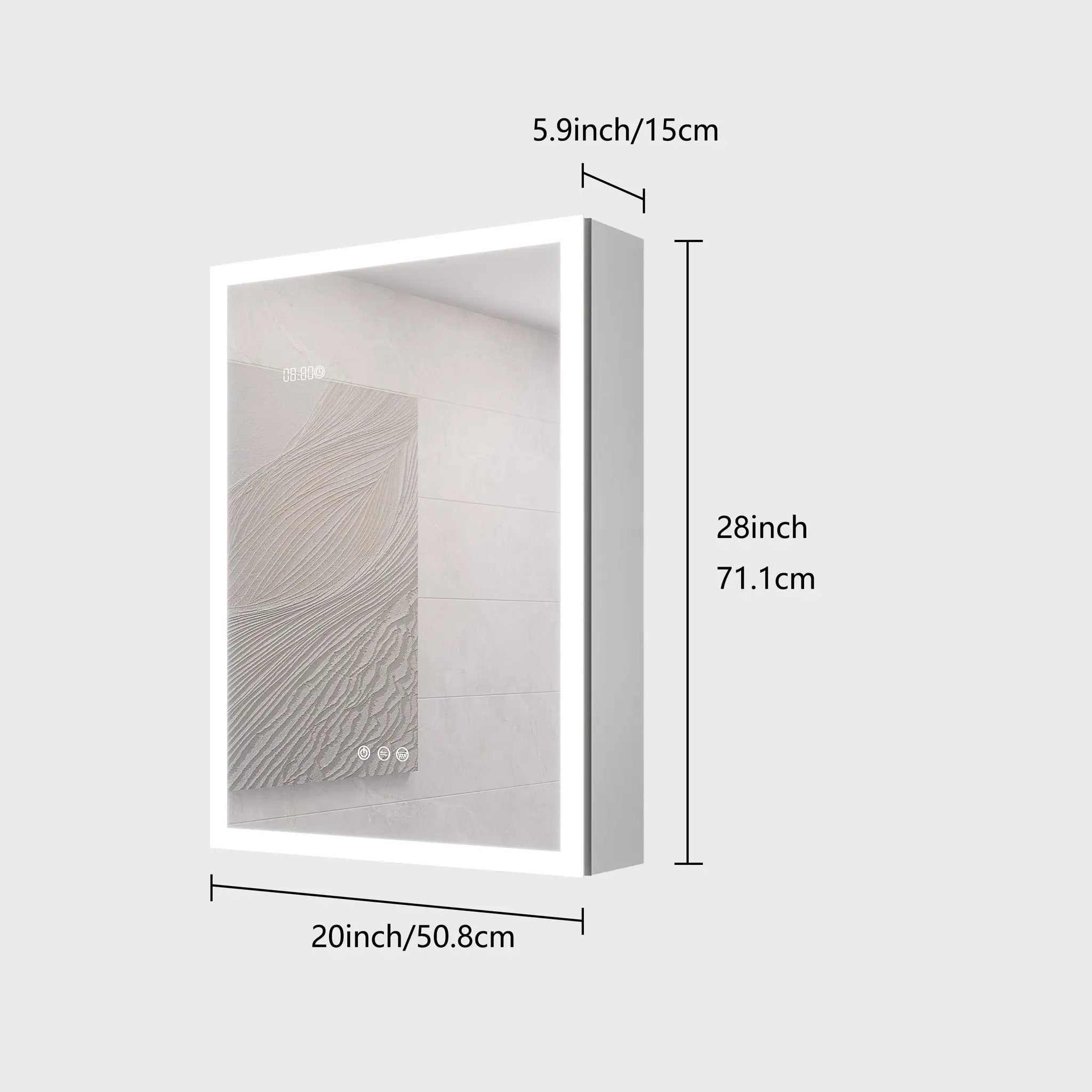 Bathroom Medicine Cabinet With Lights, LED Medicine Cabinet With Mirror, Lighted Medicine Cabinet With Defogger by HouseOfZazla
