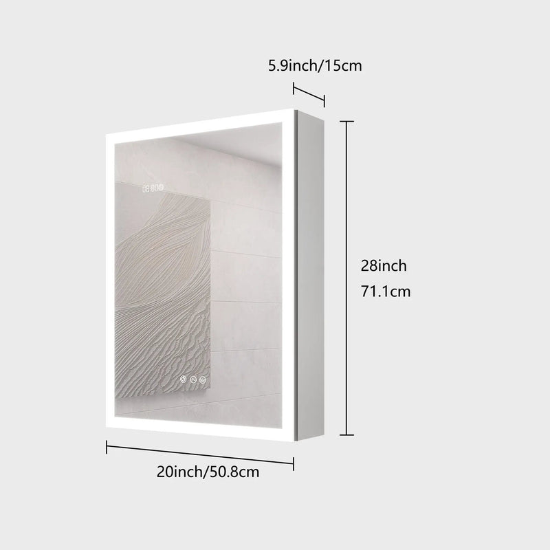Bathroom Medicine Cabinet With Lights, LED Medicine Cabinet With Mirror, Lighted Medicine Cabinet With Defogger by HouseOfZazla