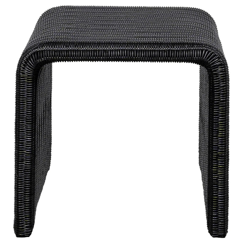 Cahya 2-piece Rattan Coffee and End Table Set Black by Unique Piece Furniture