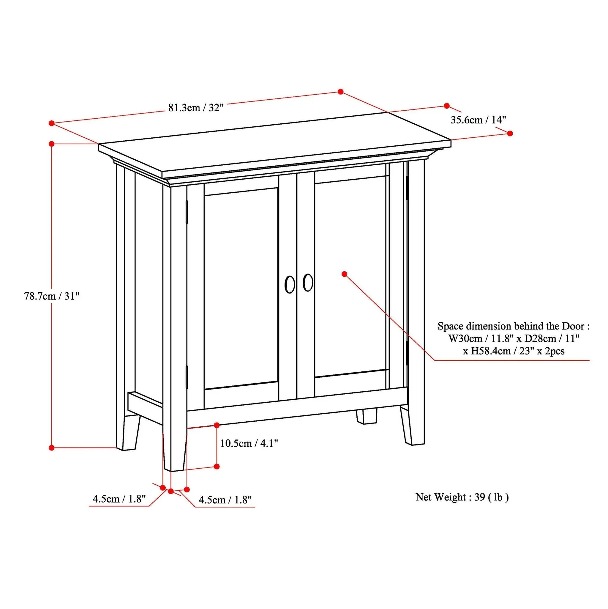 Redmond - Handcrafted Low Storage Cabinet by HouseOfZazla