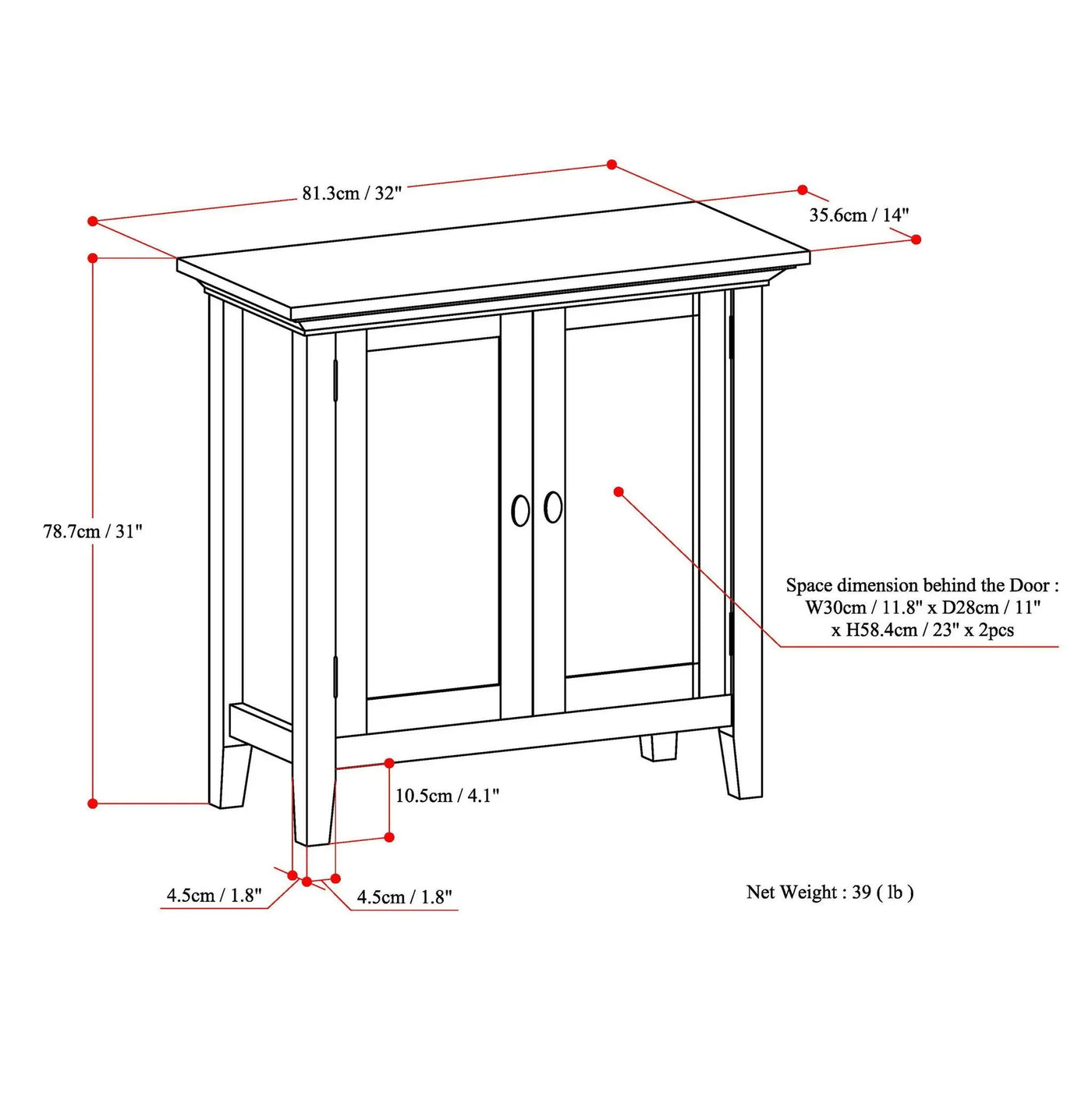 Redmond - Handcrafted Low Storage Cabinet by Unique Piece Furniture