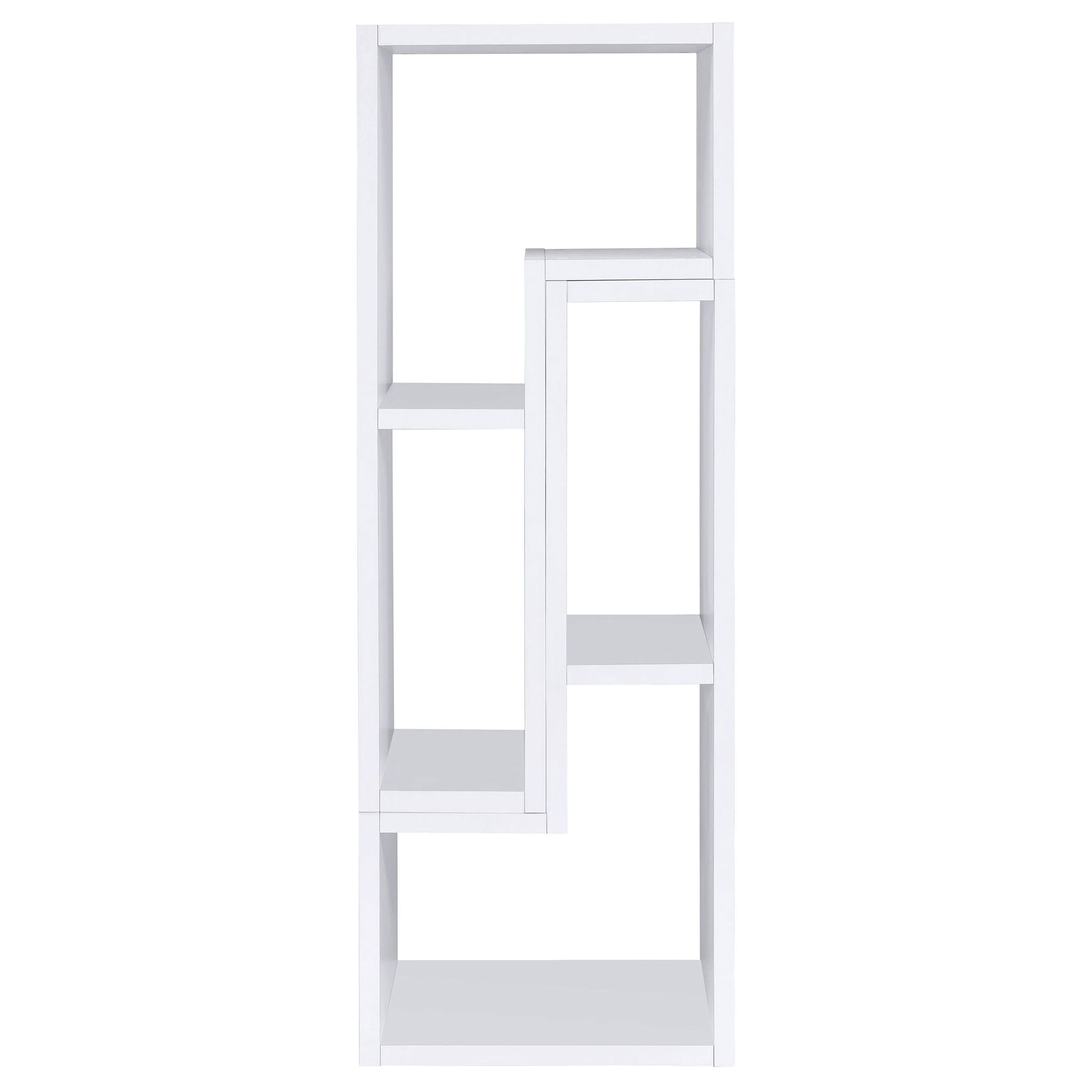 Convertable L-Shaped Bookcase With Open Shelves - White by HouseOfZazla