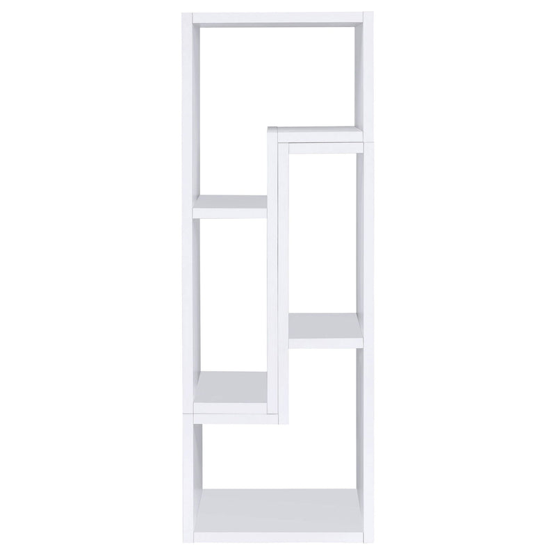 Convertable L-Shaped Bookcase With Open Shelves - White by HouseOfZazla