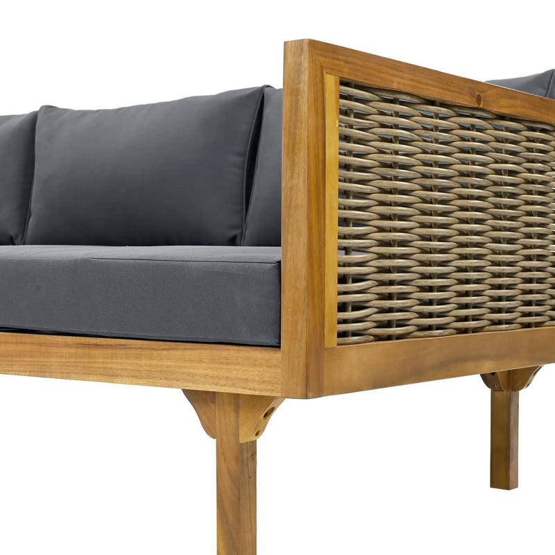Claremont 3 Seater Daybed With Rattan Arms by HouseOfZazla