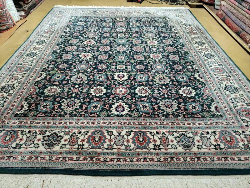8' X 10' Handmade Indian Oriental Wool Rug Carpet Organic Dye Forest Green Nice by Jewel Rugs