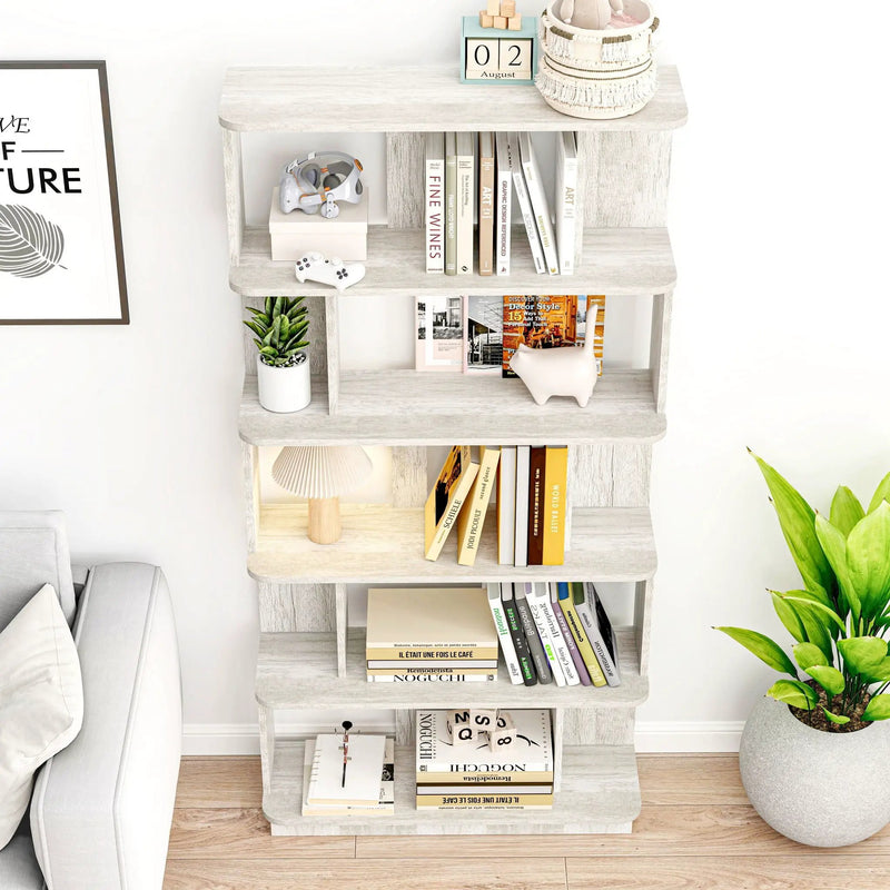 Modern 5 Tier Open Storage Bookcase by HouseOfZazla