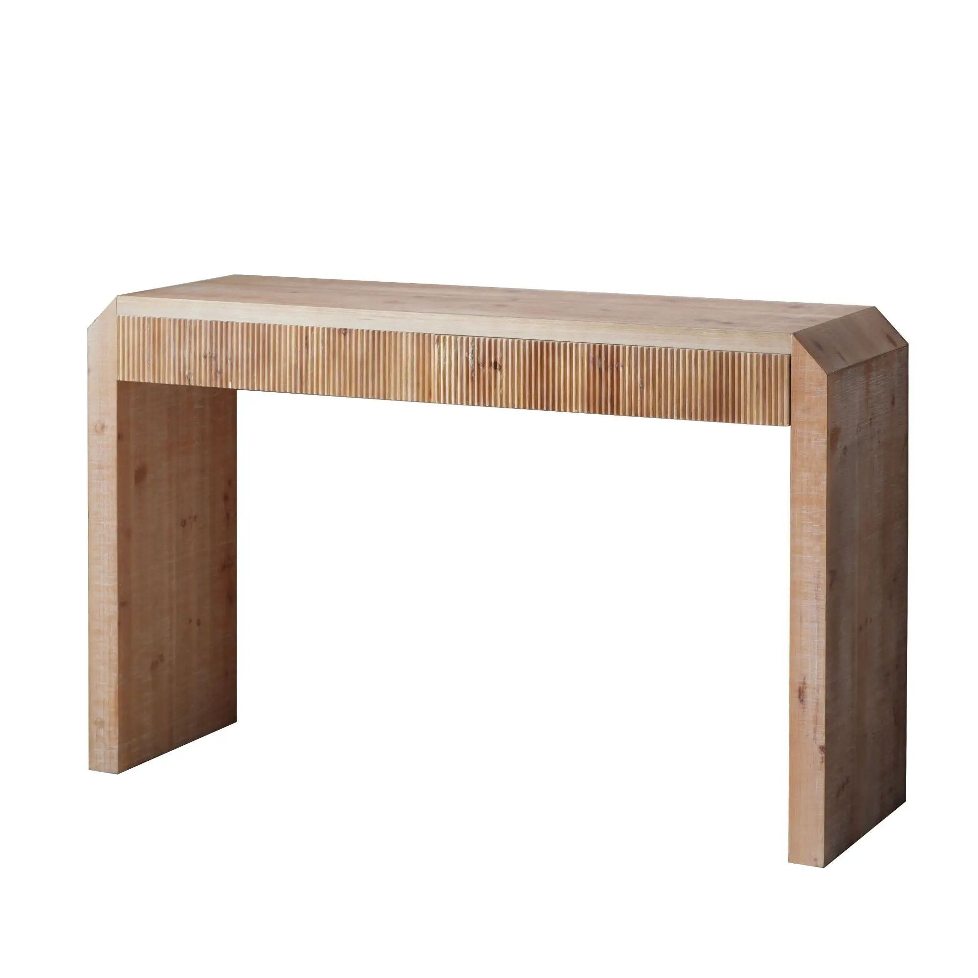 Rustic Modern Console Table With Drawer Storage - Natural Wood by Unique Piece Furniture
