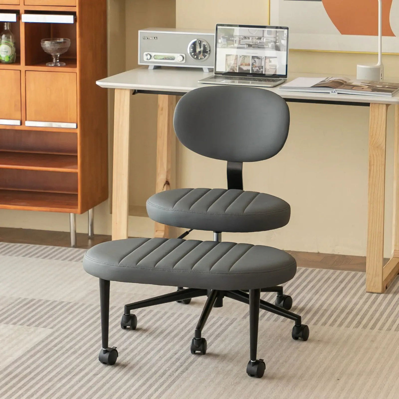 Ergonomic Cross Legged Office Chair With Back Support by HouseOfZazla