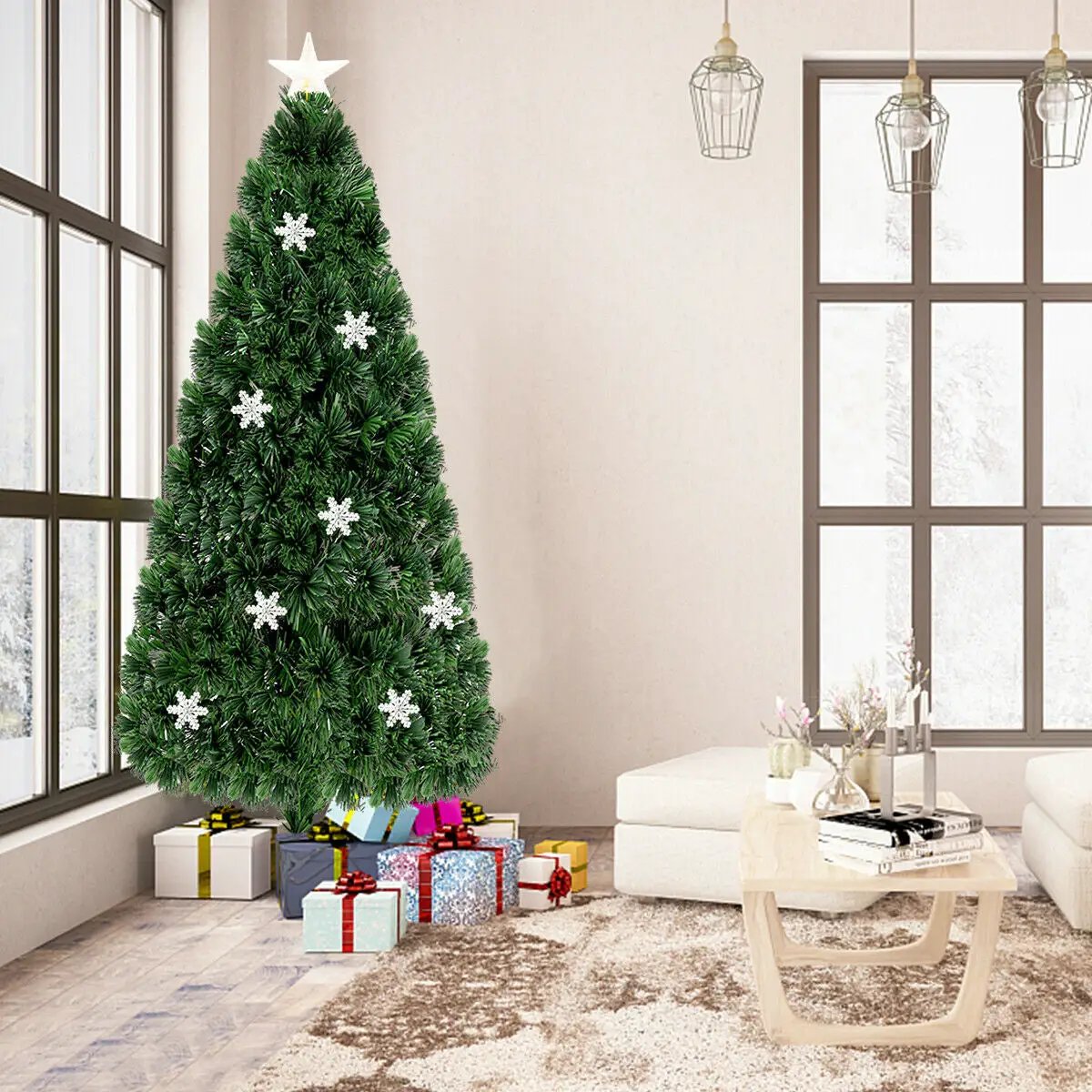LED Optic Artificial Christmas Tree with Snowflakes, photo 2 of 11