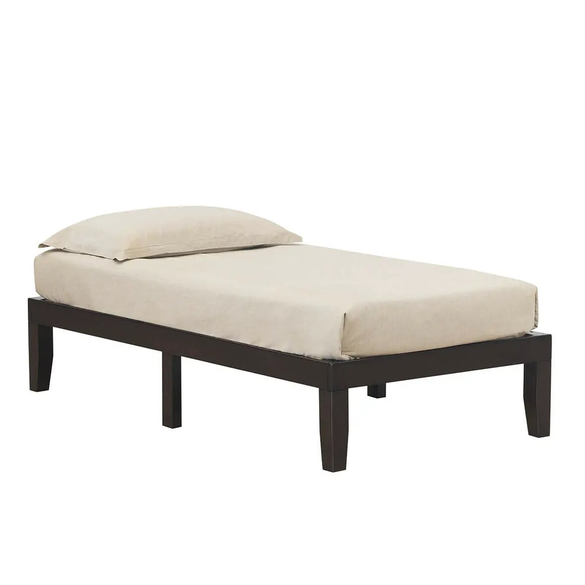 Twin Size 14 Inch Wooden Slats Bed Mattress Frame, photo 4 of 10