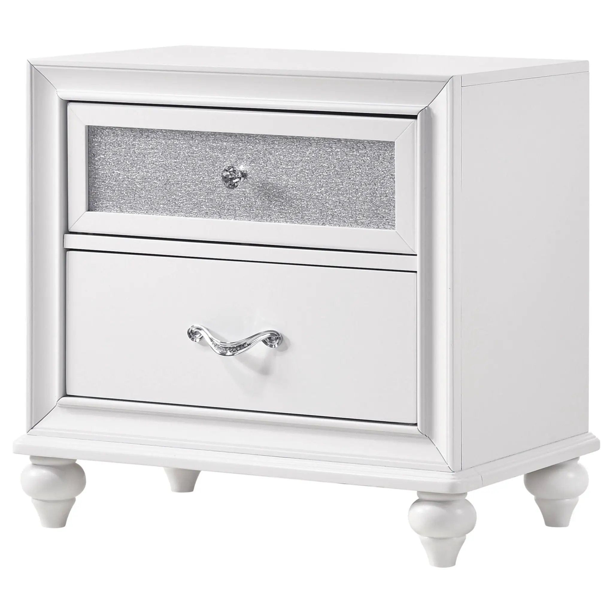 Barzini - 2 Drawer Nightstand Storage - White