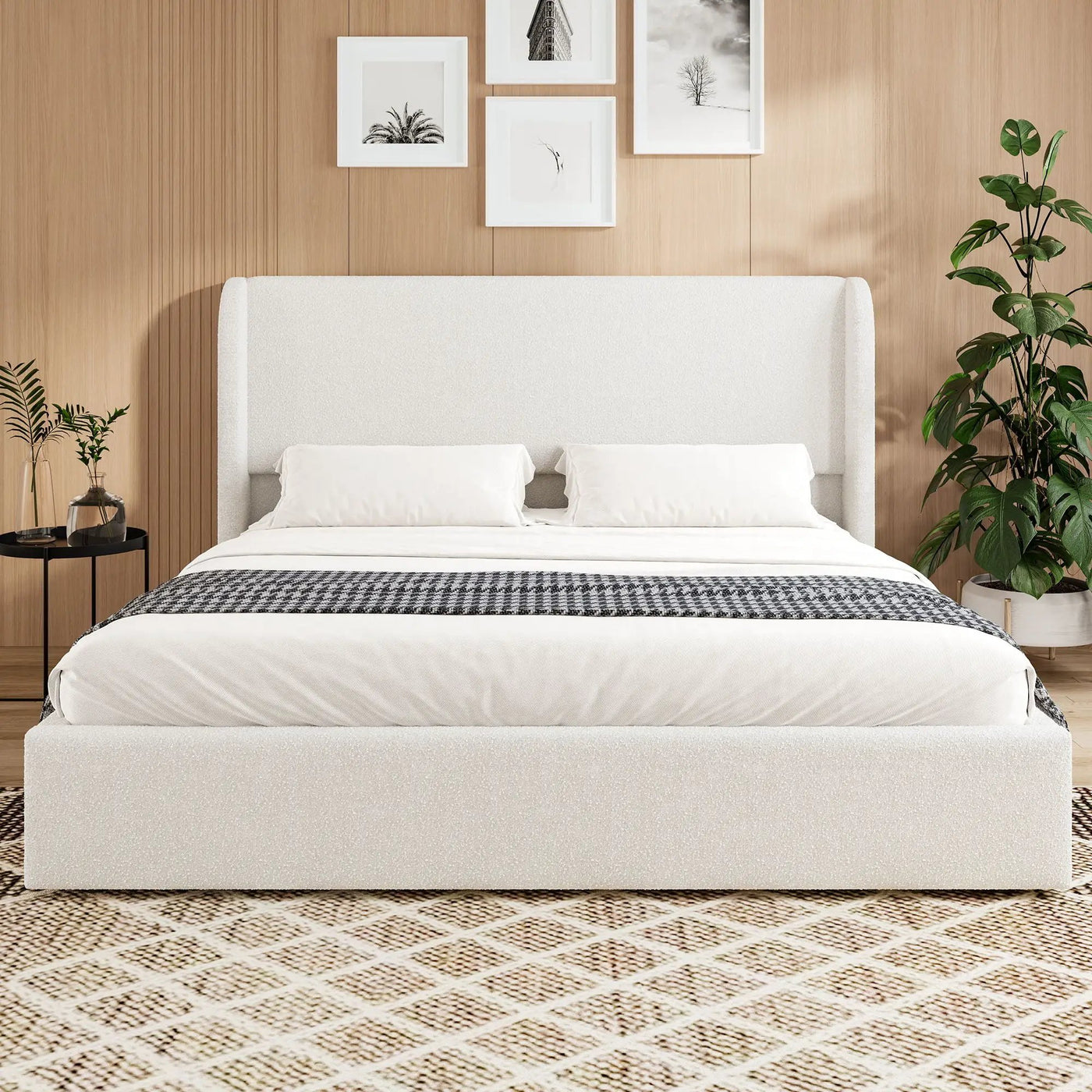 Upholstered Cloud Bed Frame With Headboard by Unique Piece Furniture