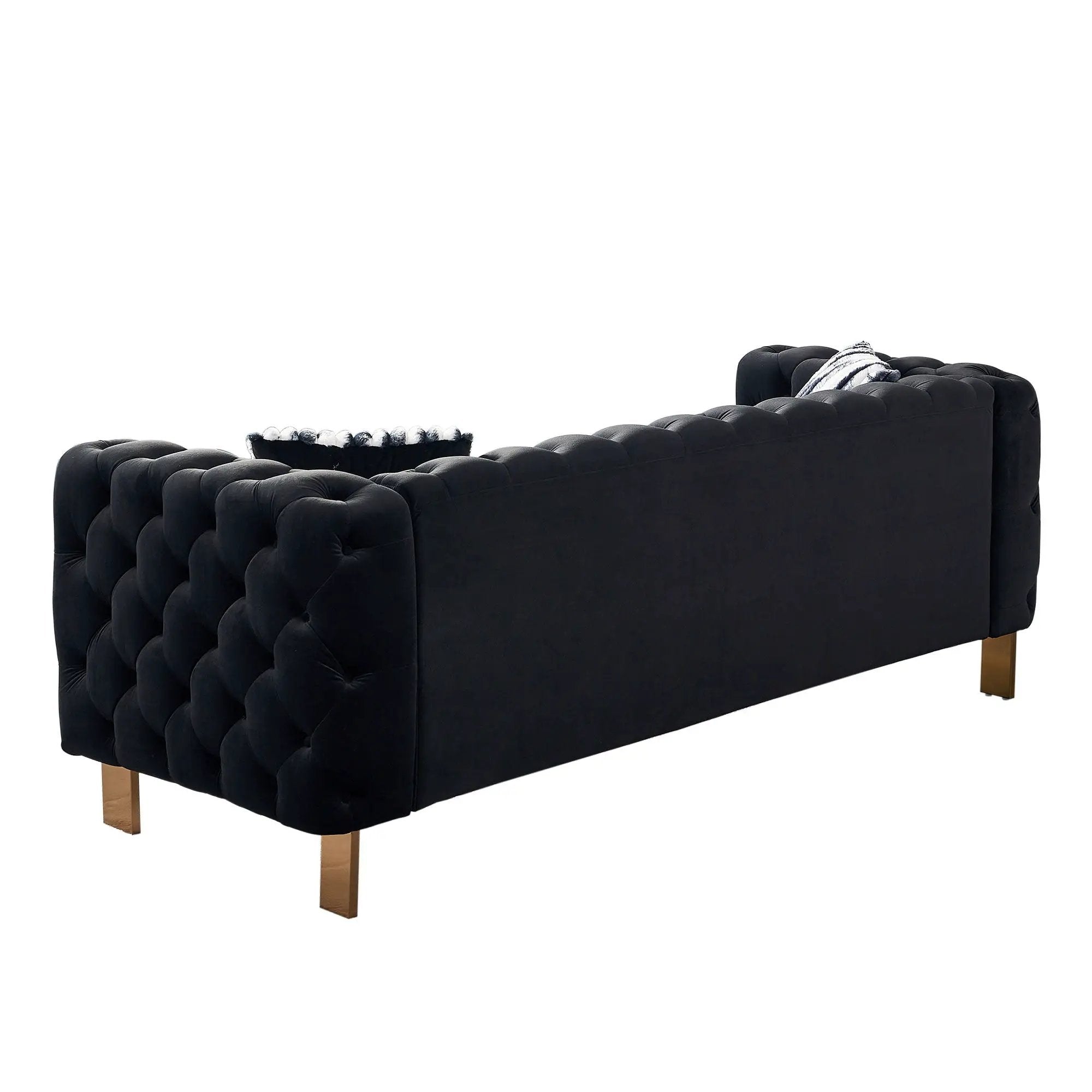 Chesterfield - Modern Tufted Living Room Sofa, 84.25''W Couch by Unique Piece Furniture