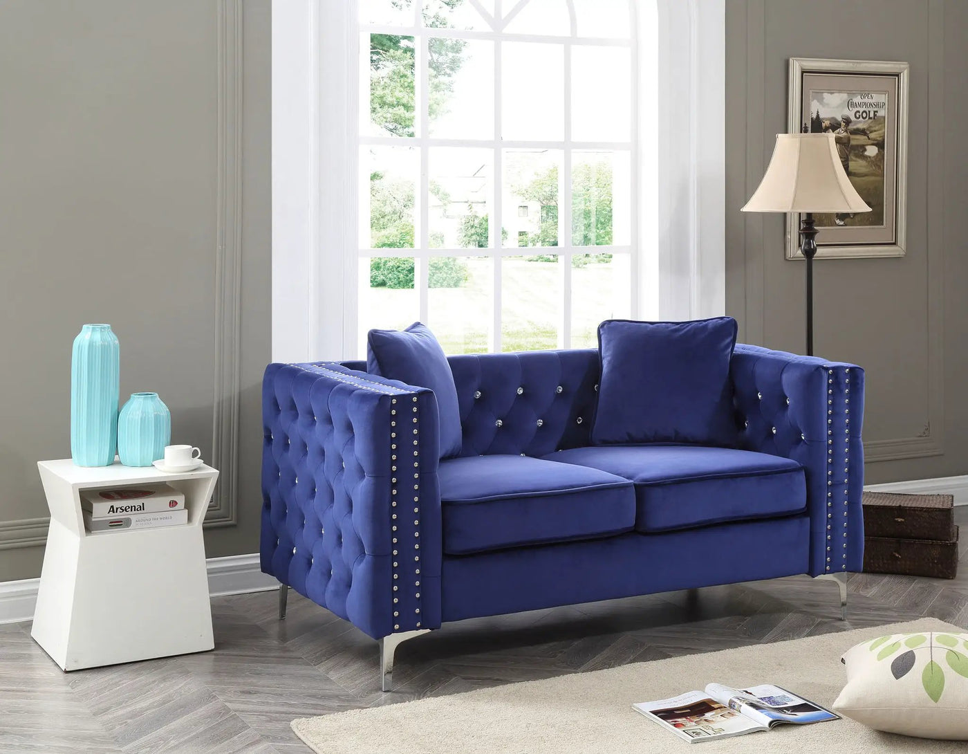 Elegant Track Arm Loveseat by HouseOfZazla