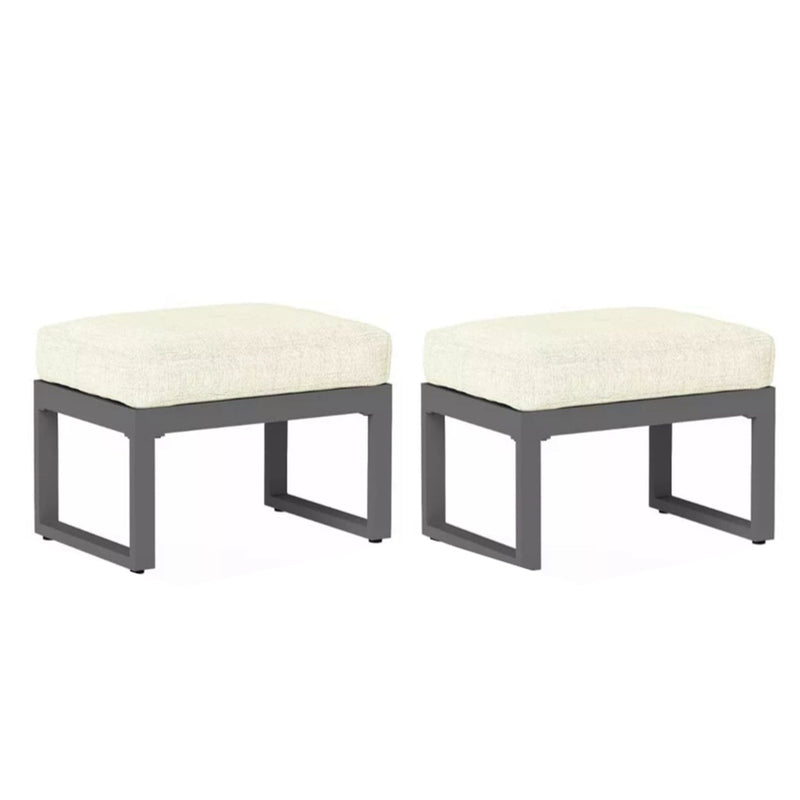 Patio All-Weather Ottomans With Thick Cushions (Set of 2) by HouseOfZazla