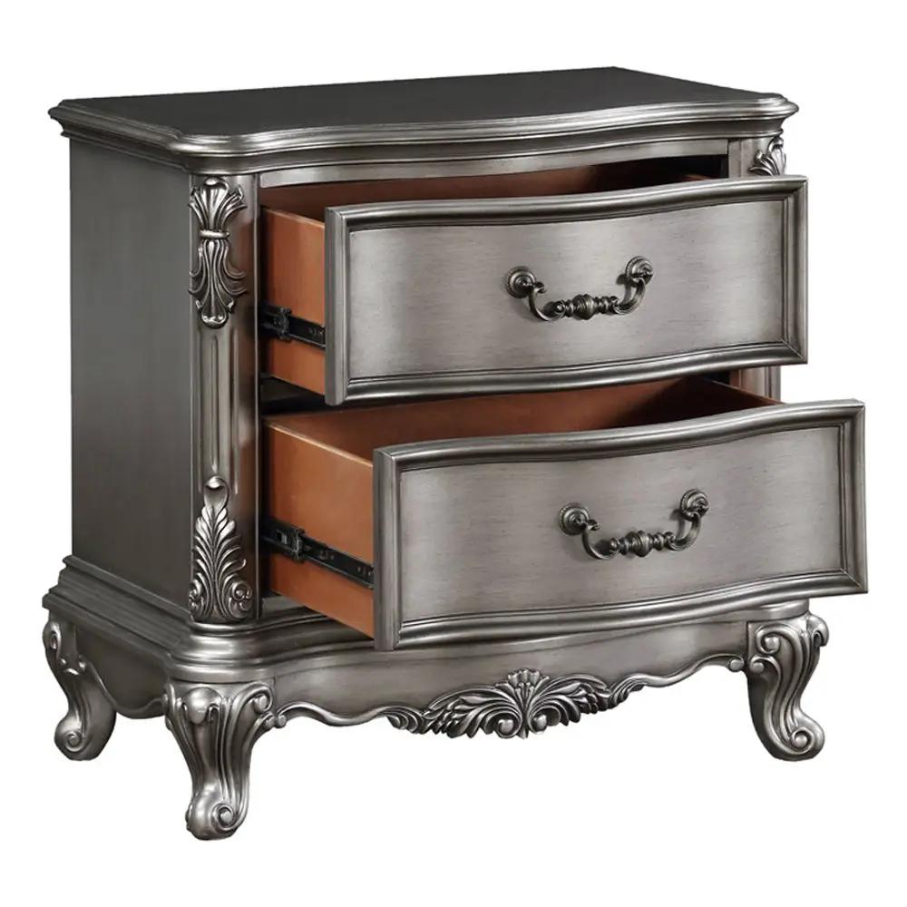 Ariadne - Nightstand - Antique Platinum by Unique Piece Furniture