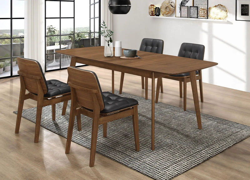 Redbridge Rectangular 5-piece Dining Set Natural Walnut by Unique Piece Furniture