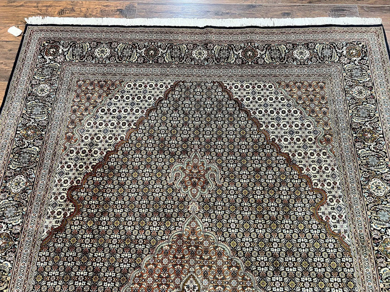 Wonderful Persian Tabriz Rug 7x10 ft, Very Fine 50 Raj 350 KPSI Oriental Carpet, Herati Mahi Pattern, Authentic Hand Knotted Handmade Wool Vintage by Jewel Rugs